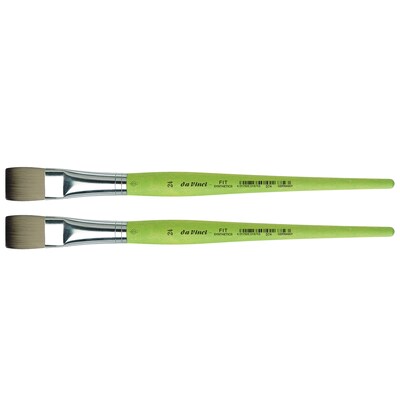 da Vinci FIT Mixed Media Synthetic Bristle, Flat Brush, 2/Pack (DVXVA37424-2)