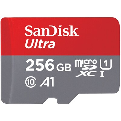 SanDisk Ultra 256GB microSDXC Memory Card with Adapter, Class 10, U1 (SDSQUAC-256G-AN6MA)