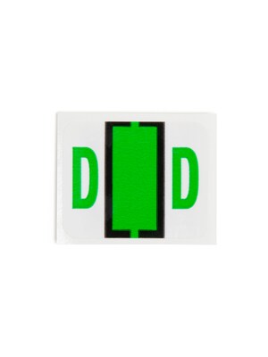 Smead BCCR Labels File Folder Label, D, Light Green, 500 Labels/Pack (67074)