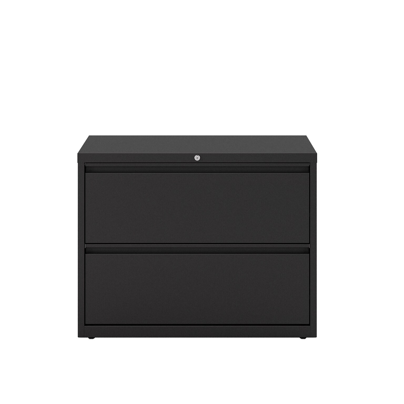Hirsh 36 Wide 2-Drawer Metal Lateral File Cabinet, Letter/Legal and A4 Hanging Folders, Matte Black (25837)
