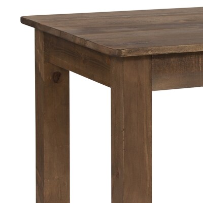 Flash Furniture HERCULES Series 46" Farm Dining Table, Rustic Pine (XAF46X30)