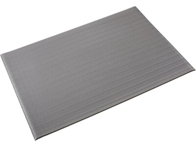 Crown Mats Tuff-Spun Foot-Lover Anti-Fatigue Mat, 36 x 144, Gray (FL 3612GY)