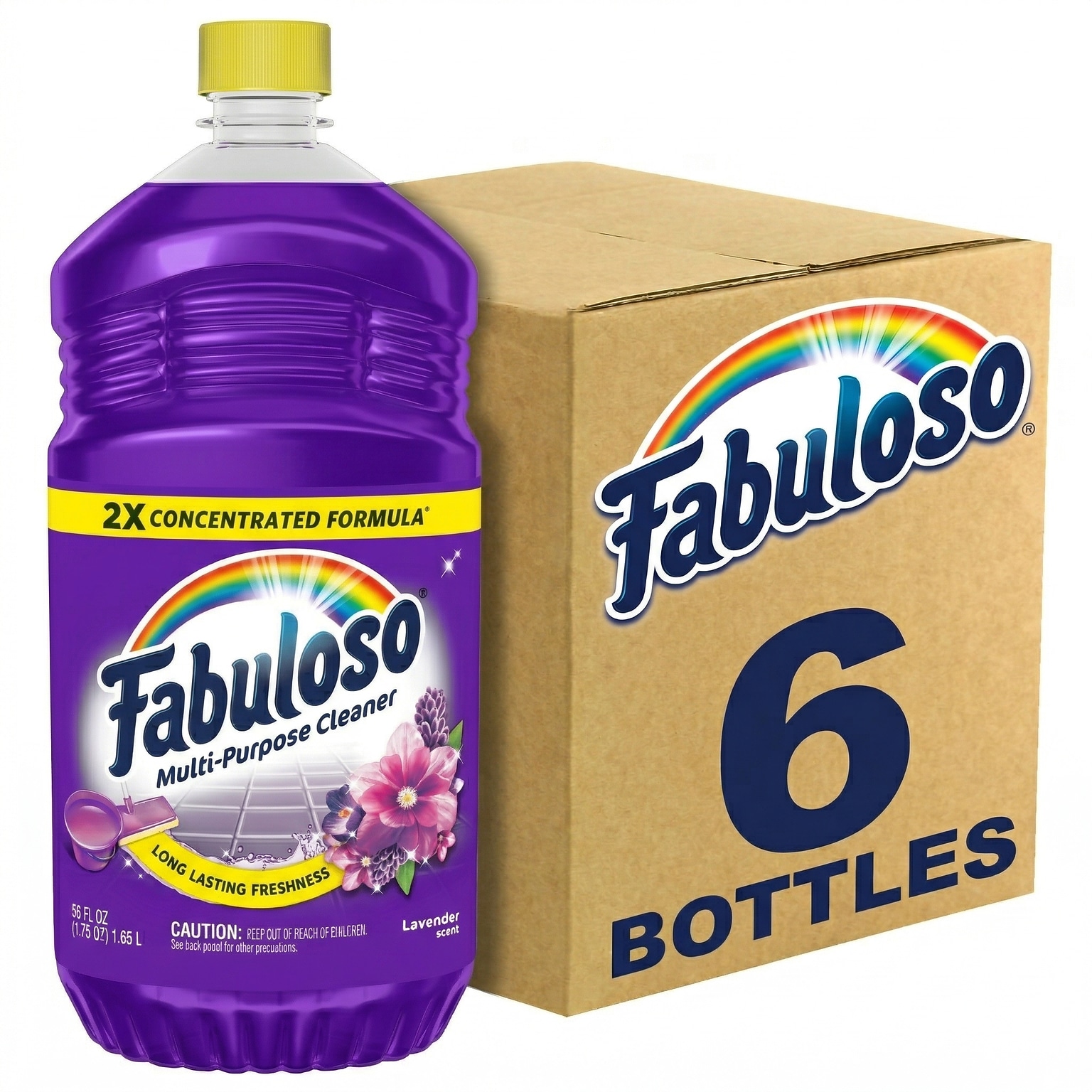 Fabuloso Multi-Purpose Cleaner, Lavender Scent, 56 fl. oz., 6/Carton (153041CT)