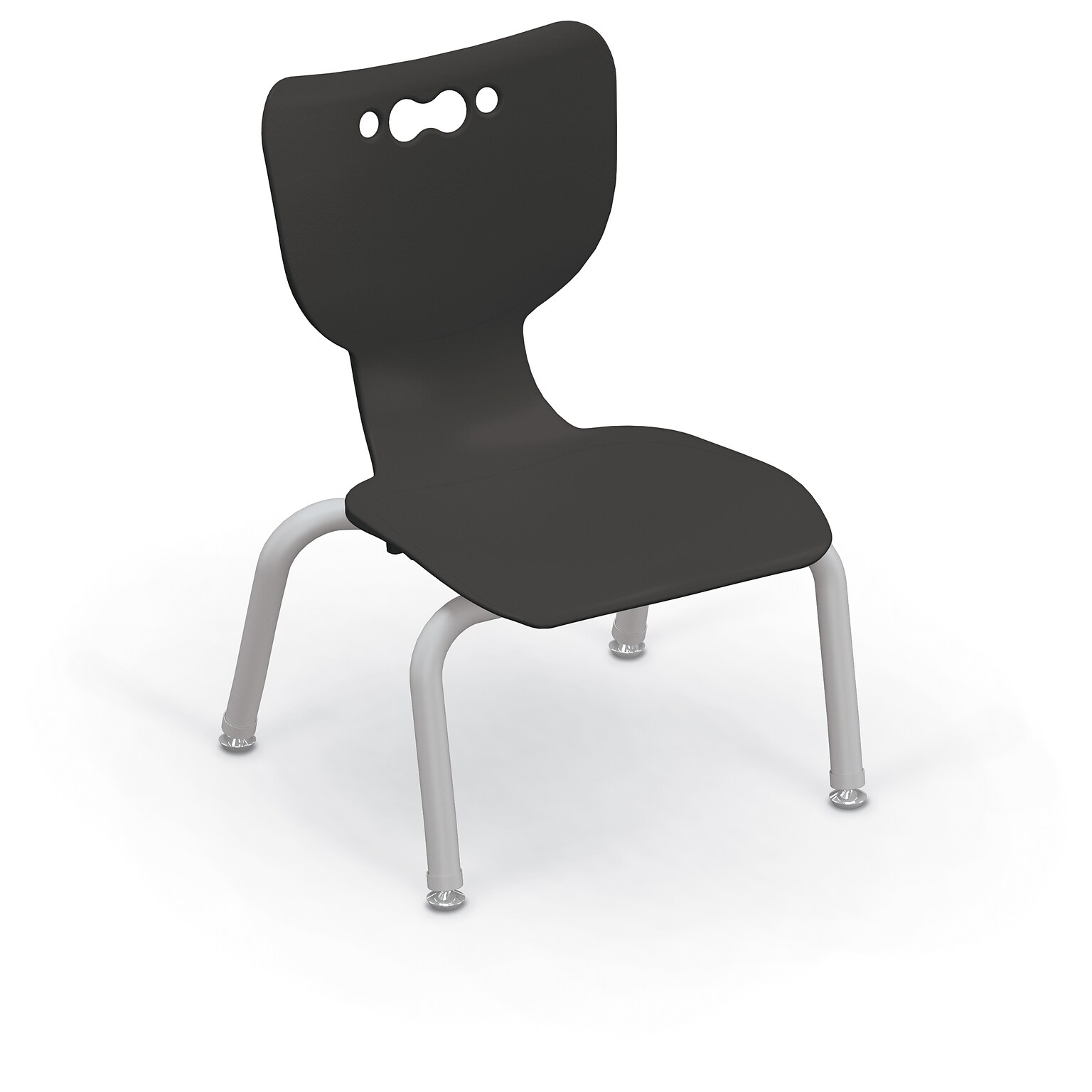 MooreCo 10 Hierarchy Student Chair with 4 Legs, Black/Platinum Base (703673561648)