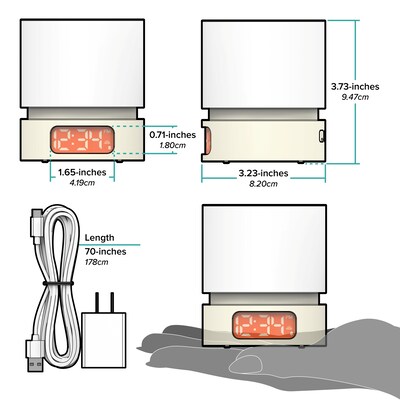 La Crosse Technology Nikko Light Assist Digital Bedside Alarm Clock (617-389)