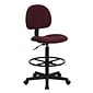 Flash Furniture Mid Back Fabric Ergonomic Drafting Stool, Burgundy (BT659BY)