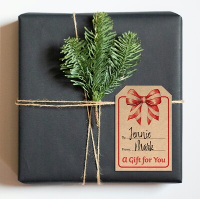 Great Papers! Holiday Bow Gift Tag Stickers, 250 Stickers/Roll (2025049)