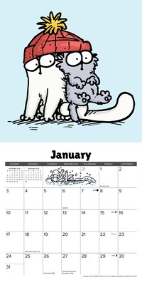 2027 Willow Creek Simon's Cat 2027 7" x 7" Mini Wall Calendar 7" x 7" Monthly Wall Calendar, Assorted Colors (64207)