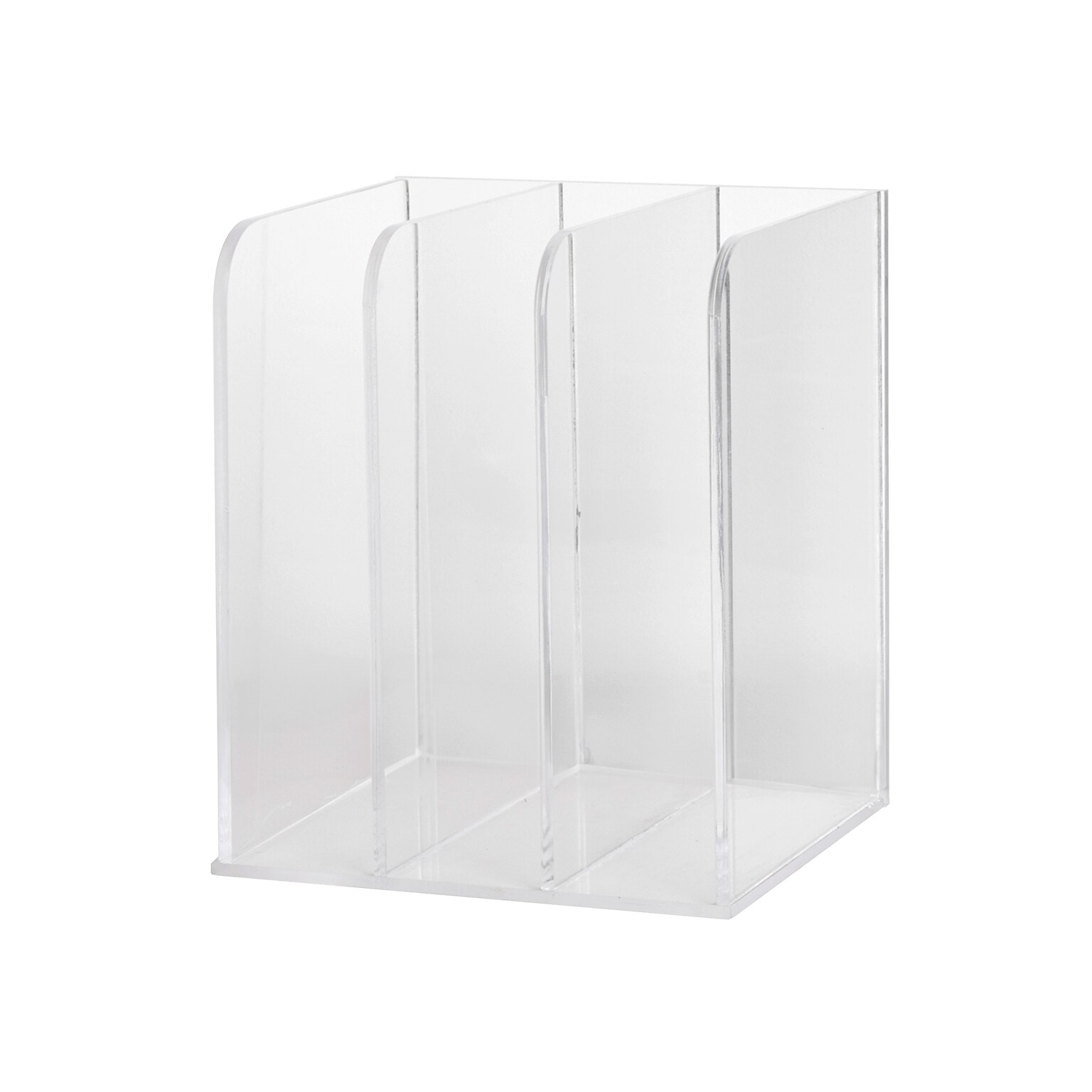 Martha Stewart Brody 3-Compartment Acrylic File Organizer, Clear (GSTS007CLR)