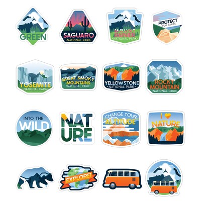 Carson Dellosa Education Adventure Vinyl Stickers, Multicolored, 100/Pack, 3 Packs/Bundle (CD-168323