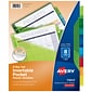 Avery Big Tab Insertable Plastic Dividers with Pocket, 8 Tabs, Multicolor (11903)