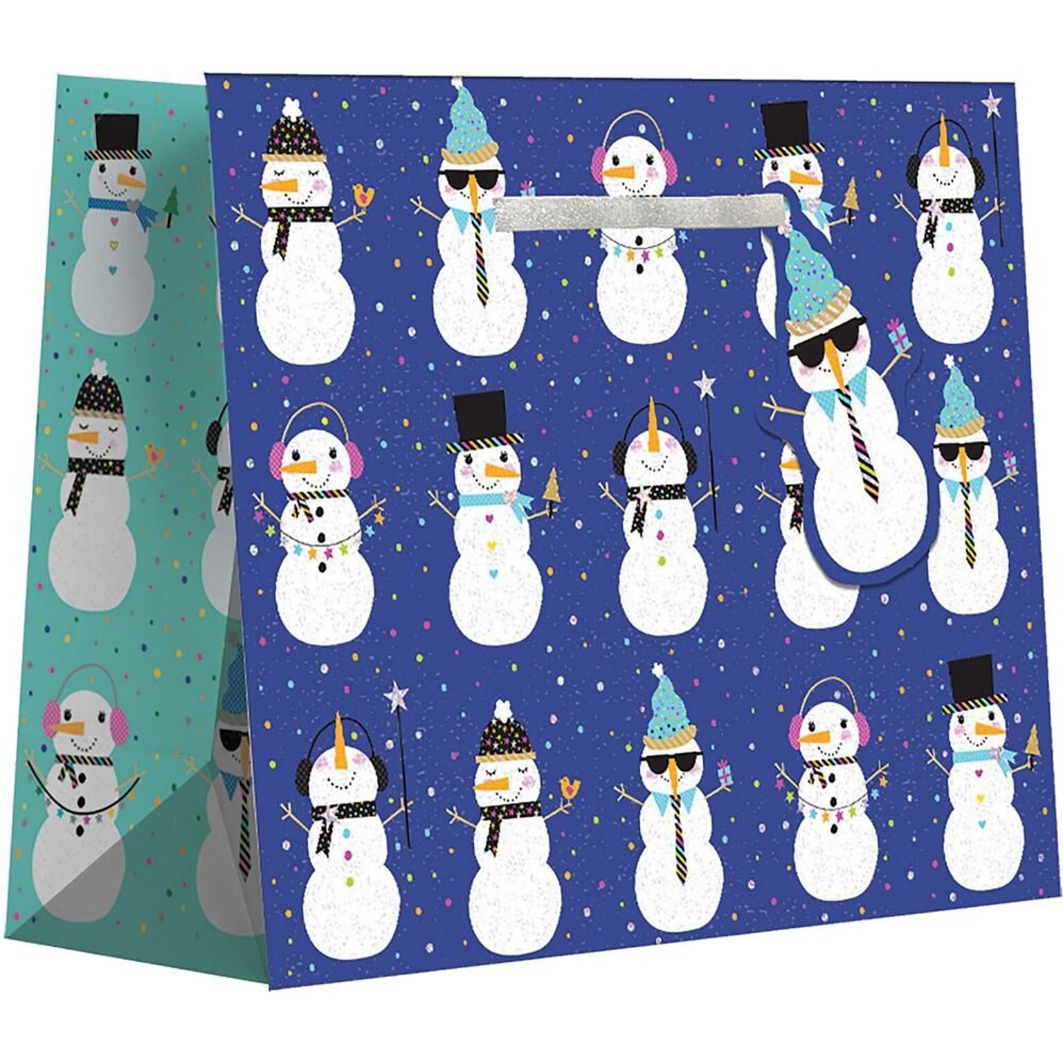 JAM Paper Snowman Party Large Gift Bags, 120/pack (526BXLT6081)