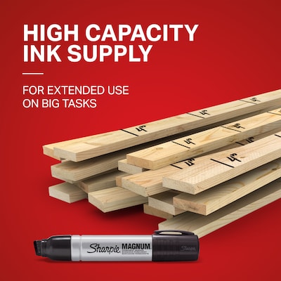 Sharpie Magnum Permanent Marker, XL Chisel Tip, Red (44002)