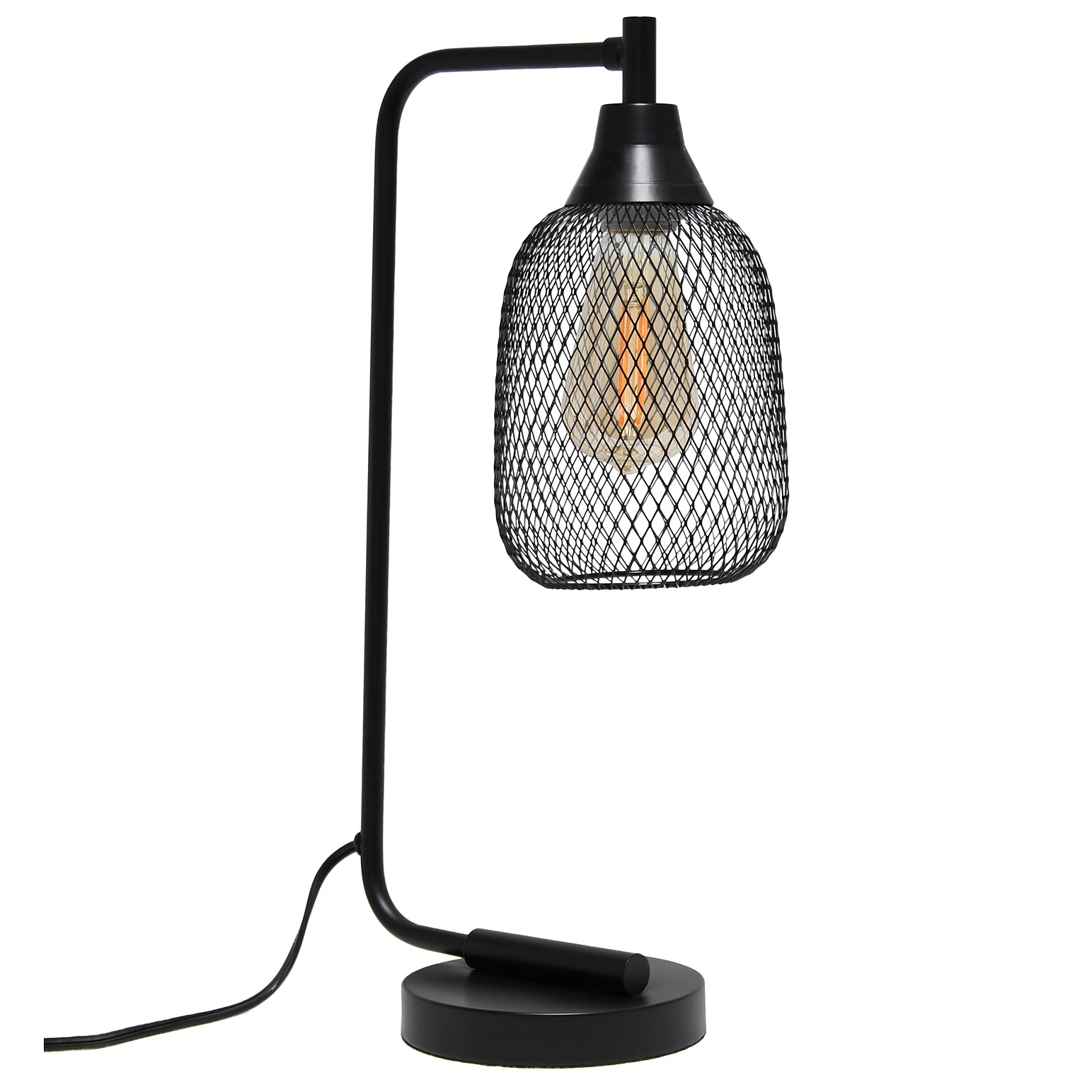 Elegant Designs LED Desk Lamp, 19, Matte Black Metal (LD1060-BLK-LB)