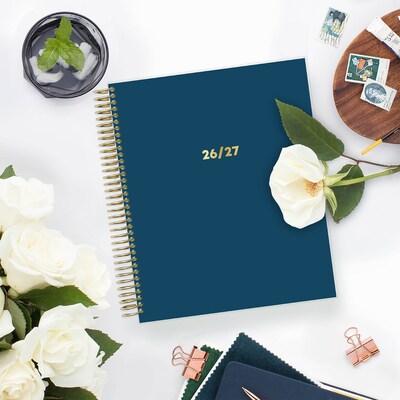 2026 Blue Sky Livewell Navy 7" x 9" Monthly Personal Organizer, Plastic Cover (154760)