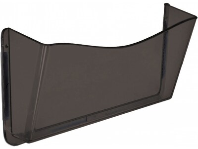 Azar Polystyrene Mountable Wall File Holder with Magnets, Dark Gray/Smoke, 4/Pack (250045-SMK)