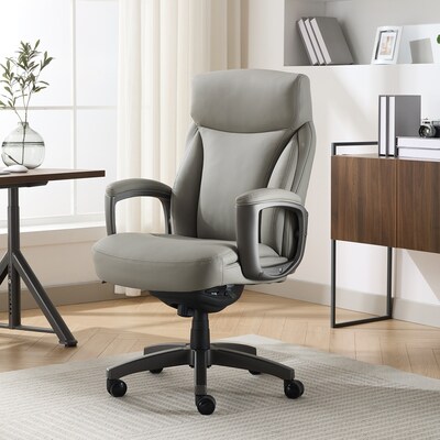 La-Z-Boy Arcadian Ergonomic Bonded Leather Swivel Executive Chair, Beige (60008-BGE)