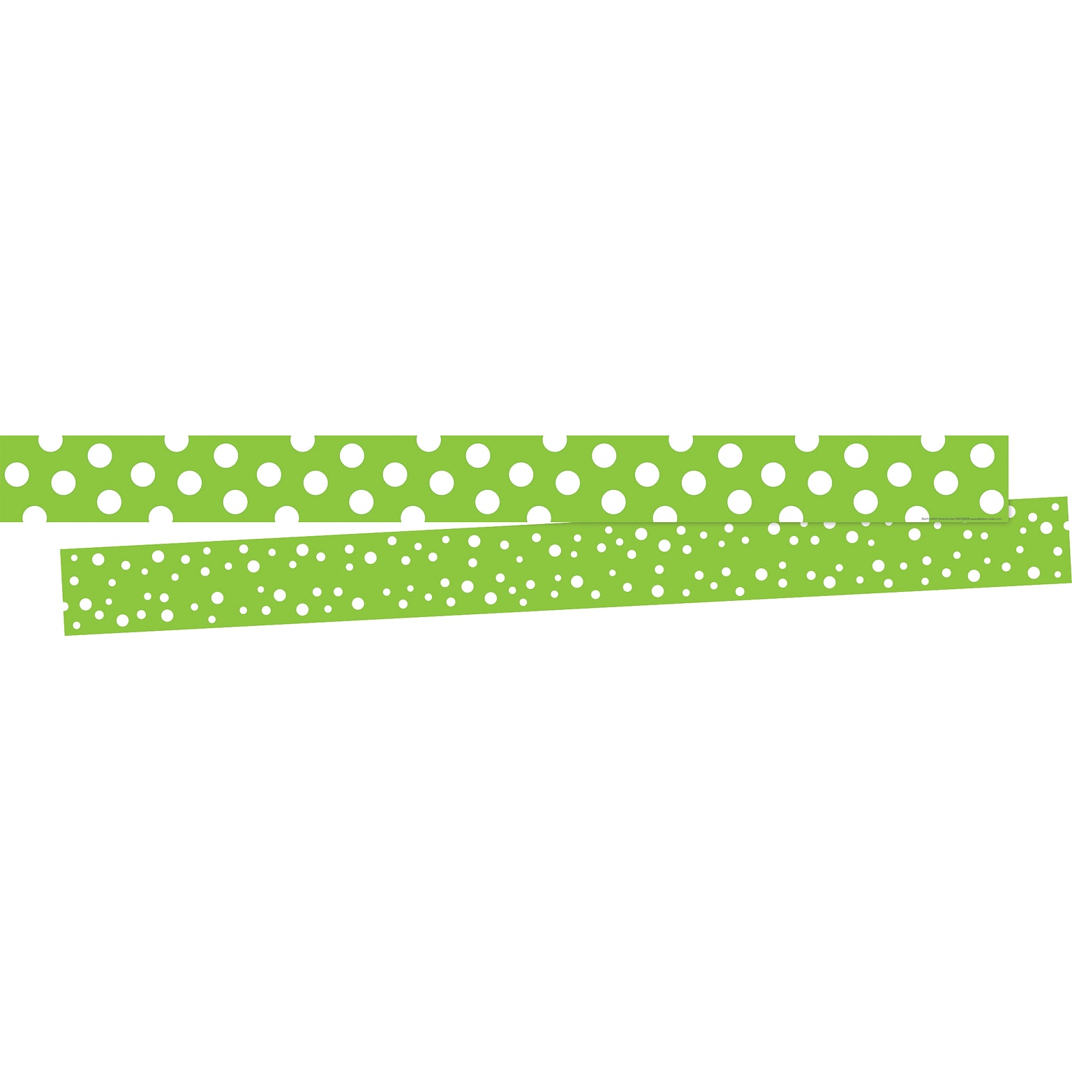 Barker Creek Double-Sided Border, 35 x 3, Dot to Dot Lime, 24/Pack (4438)