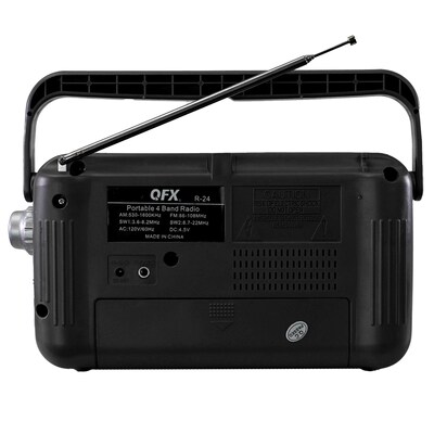 QFX AM/FM/Shortwave Radio, Black (QFXR24BLK)