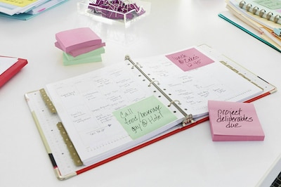 Post-it Notes, 3" x 3", Beachside Café Collection, 100 Sheet/Pad, 12 Pads/Pack (654AST)