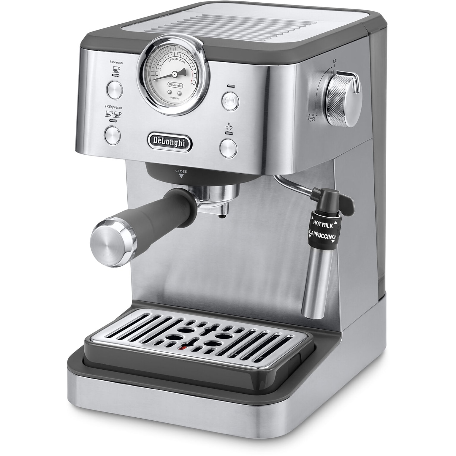 DeLonghi Linea Classic 2-Cups Automatic Espresso Machine, Stainless Steel (EM450M)