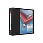 Staples Heavy Duty 4" 3-Ring View Binder, D-Ring, Black (ST56235-CC)