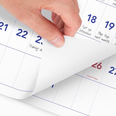 2026 -2028 AT-A-GLANCE 27 x 12 Three-Month Wall Calendar, White/Purple (PM14-28-27)