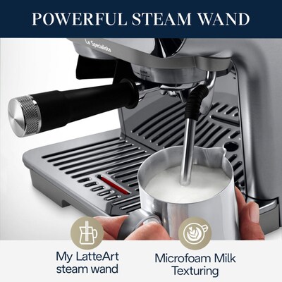 DeLonghi La Specialista Arte Evo 2-Cups Commercial Steam Espresso Machine, Stainless Steel (EC9255M)