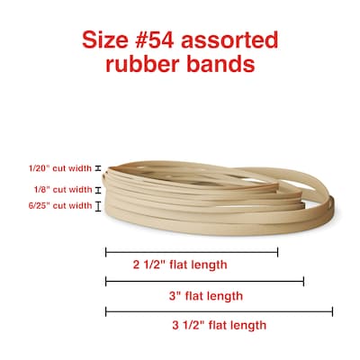Staples Economy #54 Rubber Bands, Assorted Sizes, 300/Pack (28623-CC)