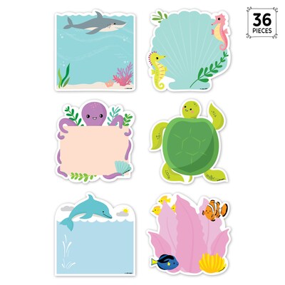 Creative Teaching Press Sea Friends Designer Cut-Outs, 36/Pack, 3 Packs/Bundle (CTP11053-3)
