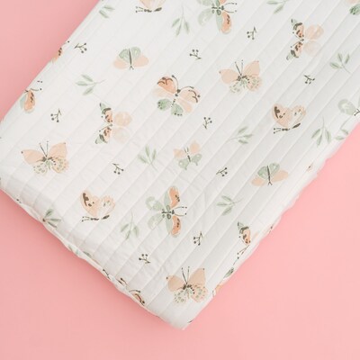 Cane Baby Parker Quilted Change Pad Cover, Butterfly (BC-100CPC-5)