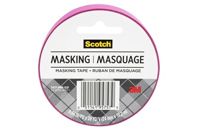 Scotch® Expressions Masking Tape, .94" x 20 yds., Fuchsia (3437-PNK)