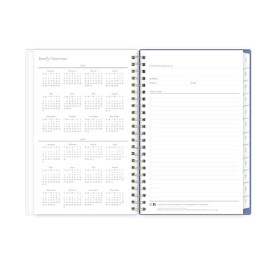 2026-2027 Blue Sky Elenora 5" x 8" Academic Year Weekly & Monthly Planner, Plastic Cover (157563)