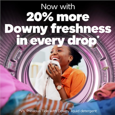 Tide Plus Boost of Ultra Downy HE Liquid Laundry Detergent, April Fresh Scent, 52 Loads, 73 fl. oz. (17523)
