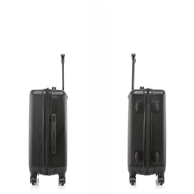 DUKAP Discovery 21.65" Hardside Suitcase, 4-Wheeled Spinner, TSA Checkpoint Friendly, Black (DKDIS00S-BLK)