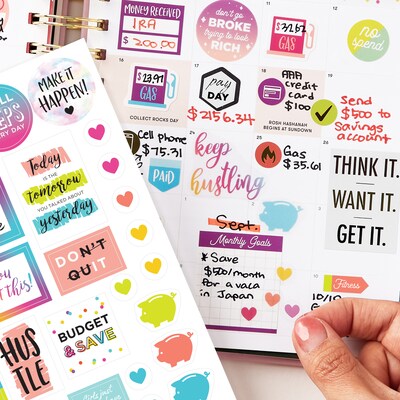 Avery Budget Planner Stickers Pack, 1,230 Stickers, Expense Tracker and Finance Planner Sticker Sheets (6788)