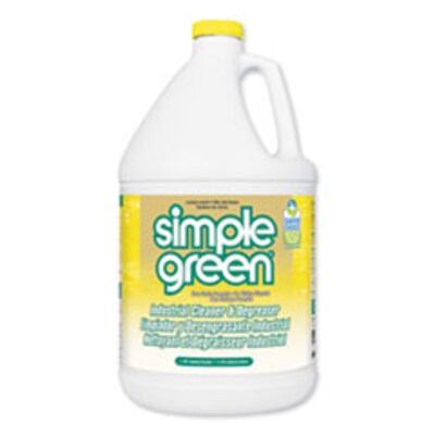 Simple Green Industrial Cleaner and Degreaser, Concentrated, Lemon, 1 gal Bottle, 6/Carton (SMP14010