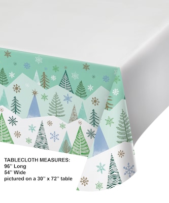 Creative Converting Winter Wonderland Christmas Paper Tablecloths, 3/Pack (DTC371879TC)