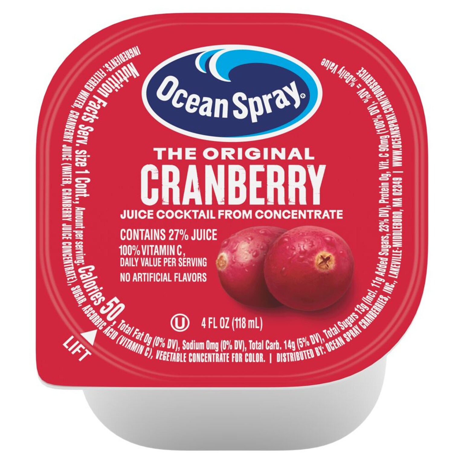 Ocean Spray Cranberry Juice Cocktail, 4 oz., 48/Case (700)
