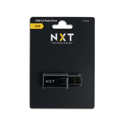 NXT Technologies 8GB USB 3.2 Type-A Flash Drive, Black (NX61131)