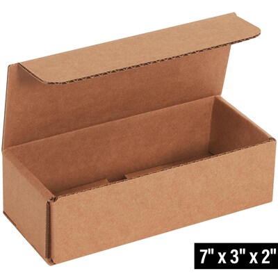 7" x 3" x 2" Corrugated Mailers, Kraft, 50/Bundle (M732K)