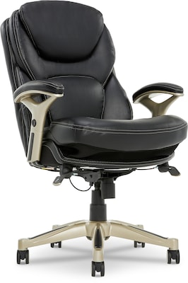 Serta Back in Motion Leather Executive Chair, Black (CHR200006)