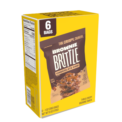 Brownie Brittle Chocolate Chip Cookies, 6 oz., 6 Bags/Pack (BBCC6)