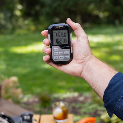 Maverick Stainless Steel Long-Range Wireless Remote Cooking Thermometer with Single Probe, Black (HD-322)