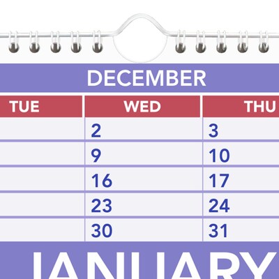 2027 AT-A-GLANCE 15.5" x 22.75" Three-Month Wall Calendar, White/Purple (PM6-28-27)