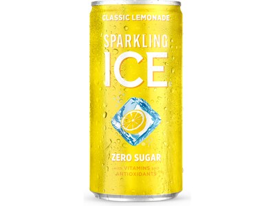 Sparkling Ice Mini Classic Lemonade Flavored Sparkling Water, 7.5 fl. oz., 10 Cans/Pack, 3 Packs/Carton (FG00618)