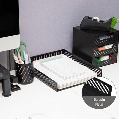 Mind Reader Metal Accessory Tray, Black (TRAYSL-BLK)