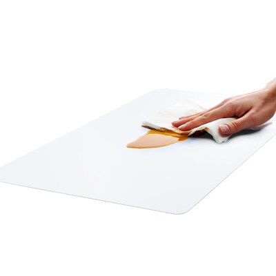 Floortex Hometex Anti-Microbial Vinyl Desk Mat, 22" x 17", Fresh Mist (NCDMFLMS0012)