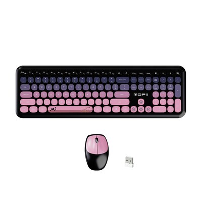 SaharaCase Wireless Keyboard and Mouse Combo, Sakura Pink & Lavender (KB14)