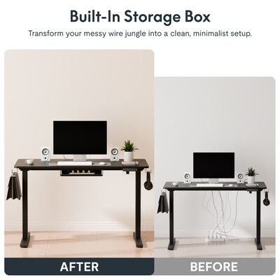 Flexispot EZ2 48"W Electric Adjustable Standing Desk, Black (EZ2B-E)